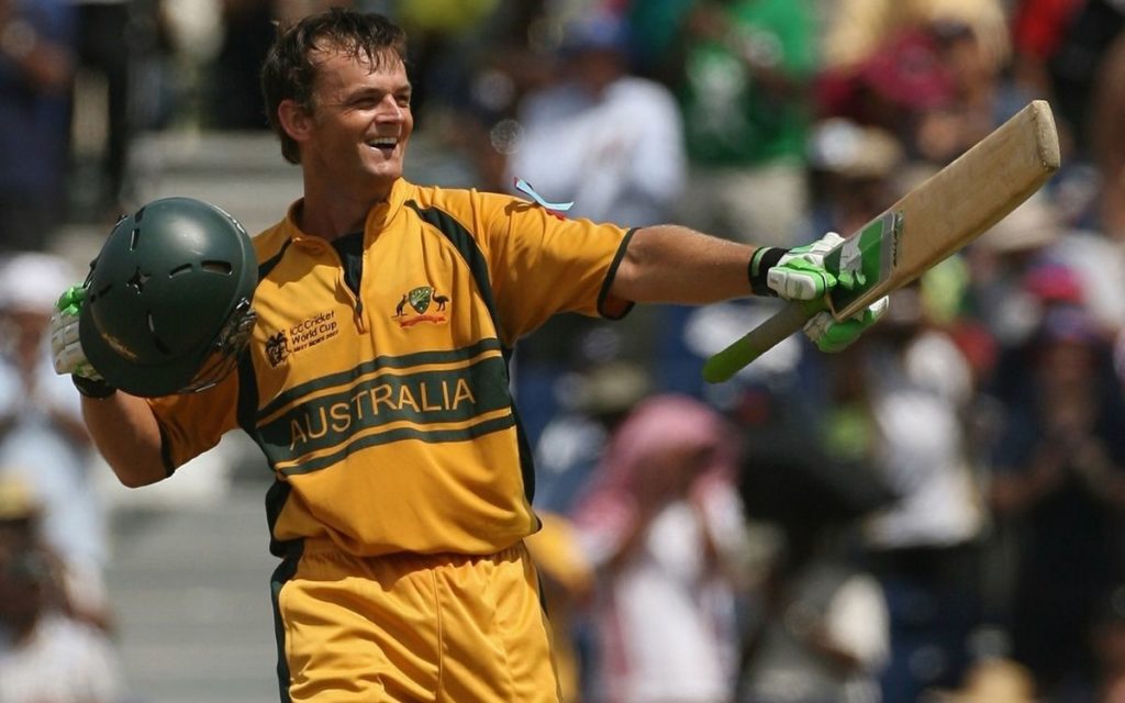 Aussie cricket player Adam Gilchrist 