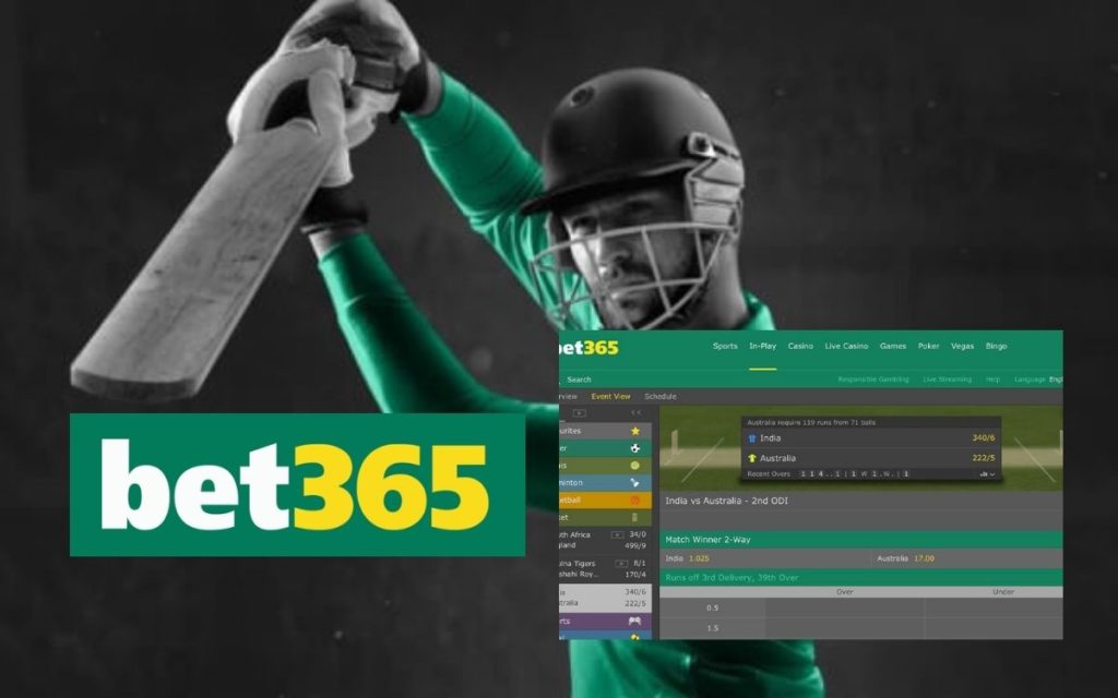 Bet365 India cricket betting website